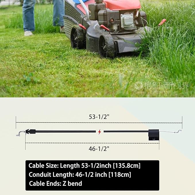 Craftsman 532183281 183281 Lawn Mower Throttle Cable for 917 7021P Poulan, Engine Zone Control Cable Replacement for Rotary Weed Eater Roper Push Gas Lawnmower Parts 198463