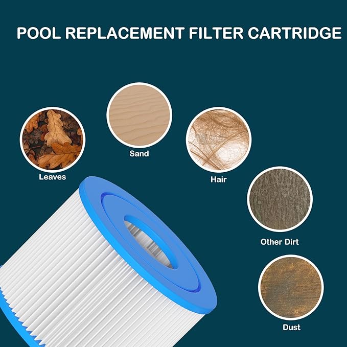 Type Ⅵ Hot Tub Spa Filter Replacement Compatible with Lay-Z-Spa, Coleman SaluSpa 90352E 58323 90427E, Inflatable Hot Tub, Swimming Pool Pump Filter Type Ⅵ Cartridge, 12 Pack