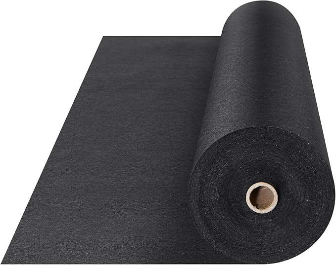 VEVOR Geotextile Landscape, 6ft x 50ft 8 oz, Non-Woven PP Drainage 350N Tensile Strength & 440 N Load Capacity, for Ground Cover, Garden Fabric, French Drains, Black