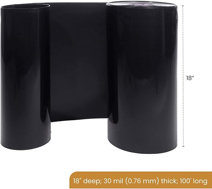 DeepRoot WB 24/30-50 Water/Bamboo Barrier, 24" x 50' roll-30 mil Thickness, Black