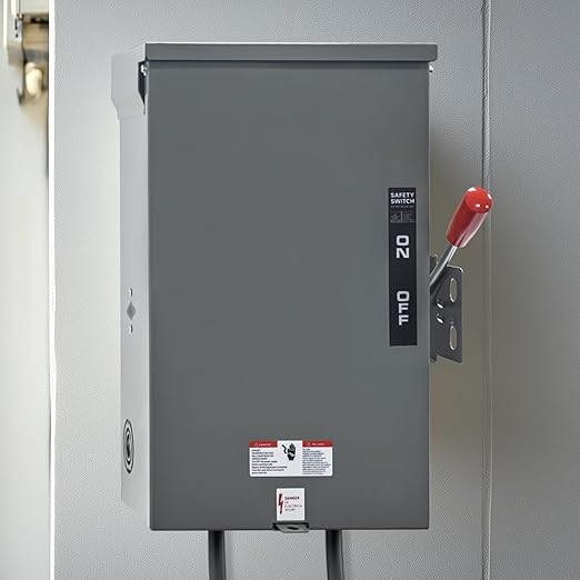200A Generator Transfer Switch for Home Generator, 48000W Manual Double-Throw Safety Switch, 120/240-Volt, NEMA 3R for Indoor/Outdoor Use (200A 3P Grey)