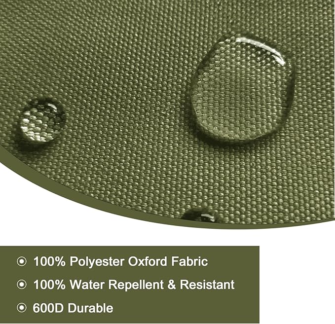 Waterproof Canvas Fabric by The Yard 58inch 600D Upholstery Material Polyester Fabric Outdoor Water Resistant Fabric for Sewing Chair Patio Cushion Purse Bag Interior, Pre Cut 1 Yard Olive Green