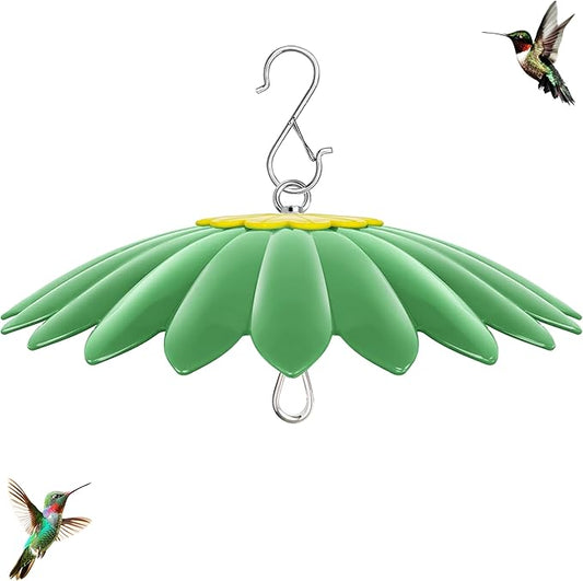 10.5 inch Hummingbird Feeder Shade Dome Cover,Rain Guard,Weather Guard for Bird Feeder, Umbrella Cover for Bird House for Outdoor,Squirrel Baffle,Flower Design(Green)