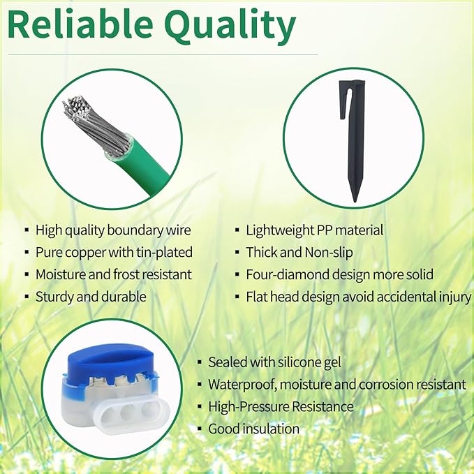 Robotic Lawnmower Boundary Wire Splice Kit Automatic Mower Boundary Wire Accessory Set, for Adapting and Repairing the Mowing Boundaries