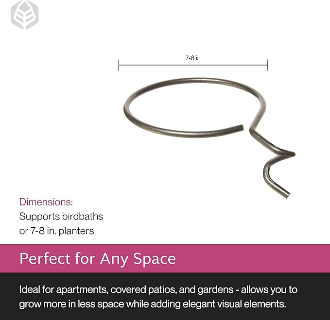 Yard Butler Yard Tree Pot Holder Ring, IYT-RING7 Garden Accessory for Outdoor Hanging - Steel Construction - Easy Installation - Functional & Decorative