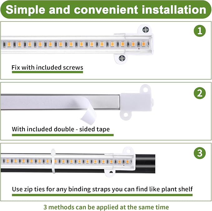8.6'' LED Grow Light Strips, Full Spectrum 3500K Grow Lights for Indoor Plants, 4 Head with 3/9/12H Timer, 10 Dimmable Levels, Suitable for Seedling, Succulent, Plant Shelf and Greenhouse, 1-Pack
