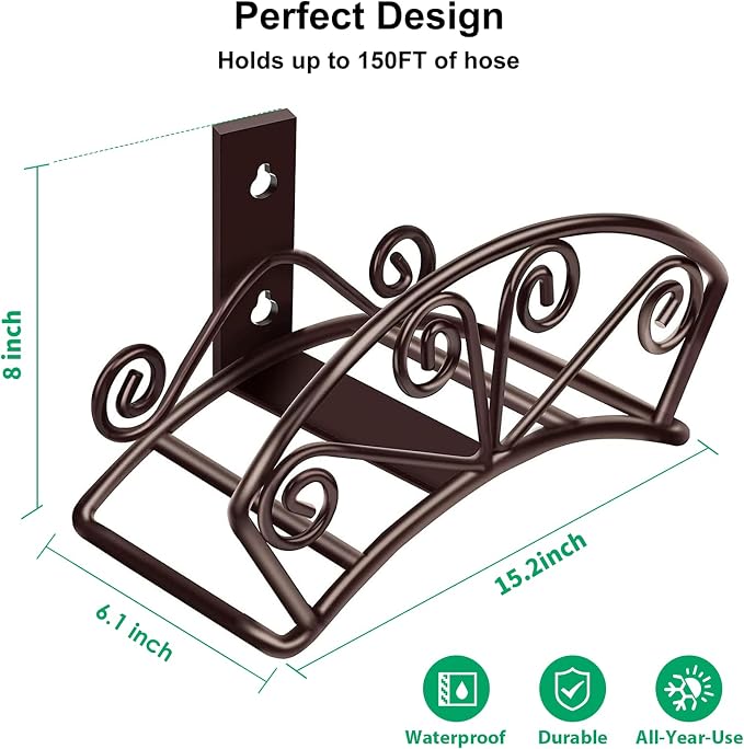 TomCare Garden Hose Holder Heavy Duty Water Hose Holder
