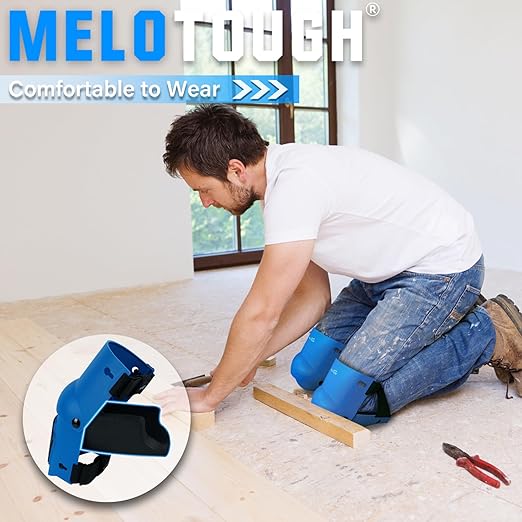 MELOTOUGH Knee Pads for Work,Construction,Flooring,Gardening-Comfortable and Flexible(Blue)