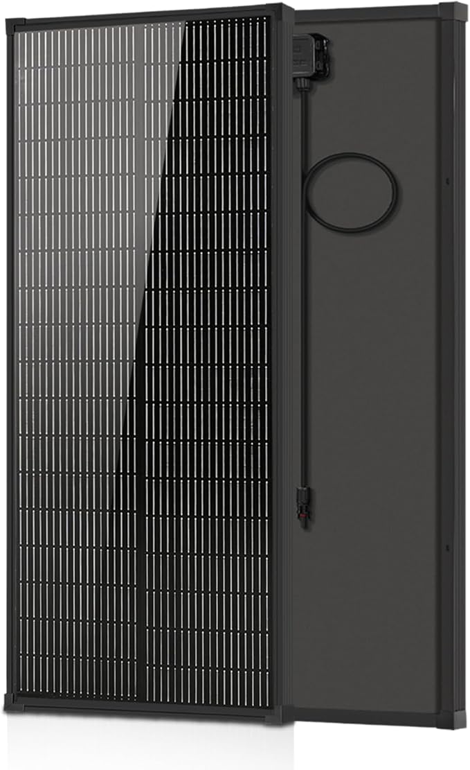 100 Watt Solar Panel,18BB N-Type 18V 100W Solar Panel, 25% High Efficiency Monocrystalline PV Modules IP68 Waterproof for RV, Marine, Rooftop, Farm, Trailer, Home Off-Grid System
