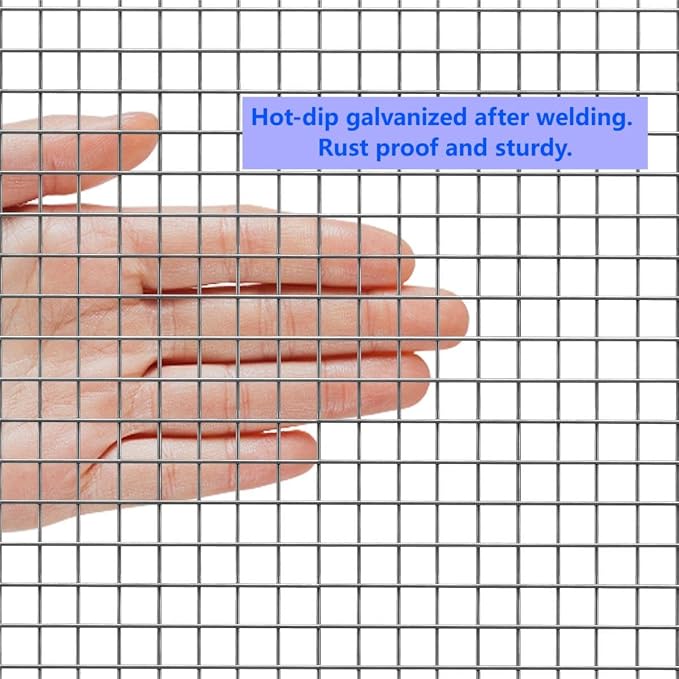 Galvanized After Welding Hardware Cloth 48 in x 50 ft - 1/4 x1/4 inch Mesh 23GA