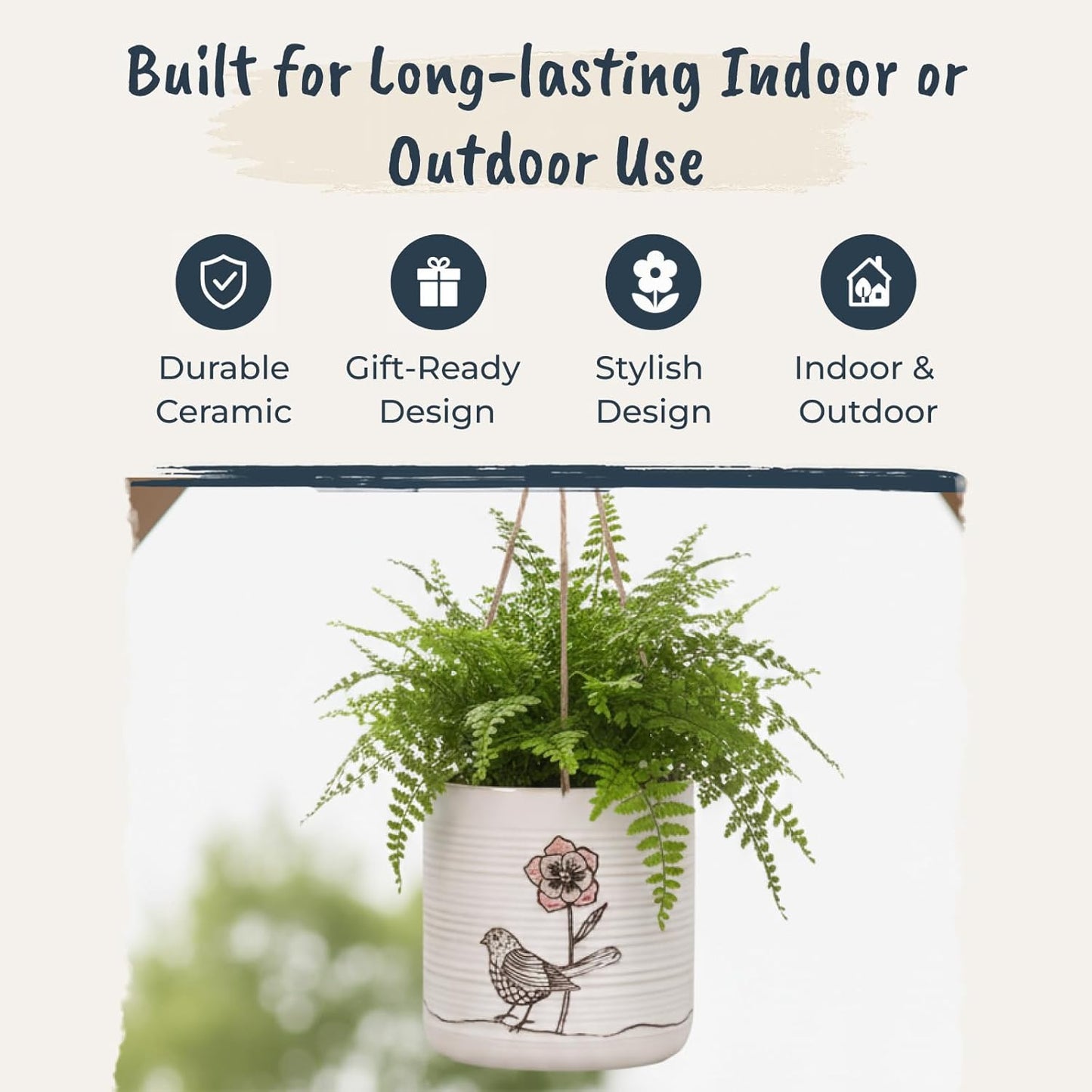 Hanging Amarosa 6.5" Flower Pot, Multi Color