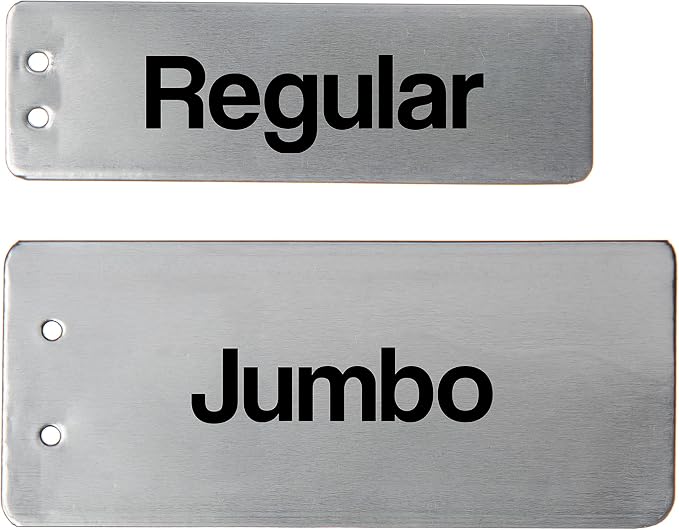 Impress-O-Tag Jumbo Double Sided Write On Metal Foil Tags (Pack of 100)
