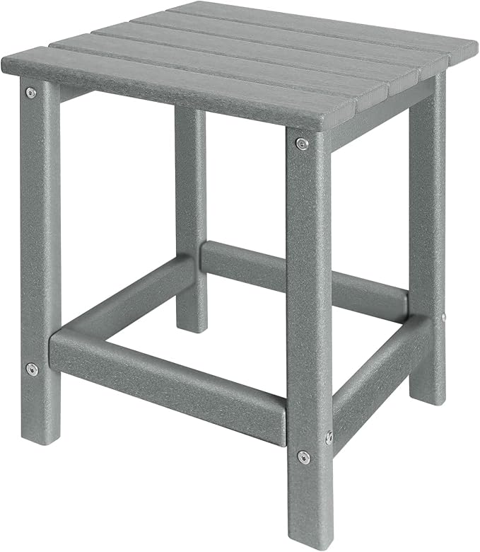 GARDENSTAR Outdoor Side Tables Adirondack, HDPE Small Table for Patio,Outside End Table for Porch, Deck, Pool, Weather Resistant/Easy Maintenance