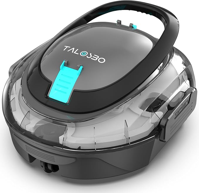 [2026 New] TALOSBO S2 Robotic Pool Cleaner – Dual-Layer Filtration, 90-Min Runtime, Powerful Cordless Pool Vacuum for Above-Ground & Flat Pools, Efficient Debris Removal & Auto-Parking Design