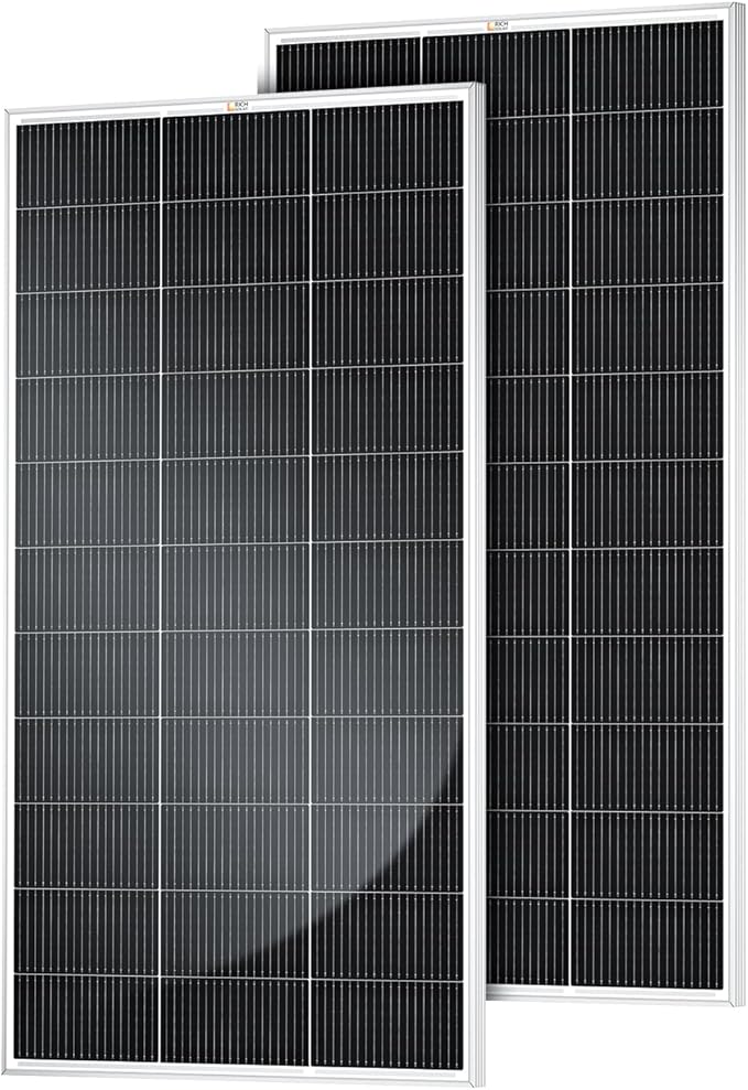 RICH SOLAR 300 Watt 12 Volt 18BB Cell Monocrystalline Solar Panel 2 Pack of 150W N-Type Cells High Efficiency Solar Module for RV Marine Boat Off Grid (150W 2-Pack)