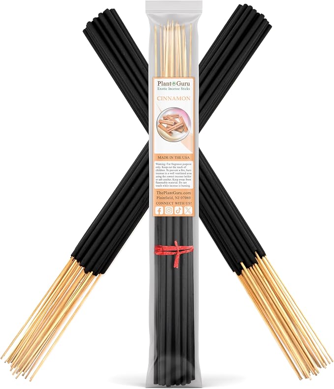 Cinnamon Exotic Incense Sticks Jumbo 19 Inch Long - Bulk 1 Bundle 27 to 30 Sticks - Natural 19" Extra Large with A Smooth Aroma that Burns for 3 to 4 Hours Each.