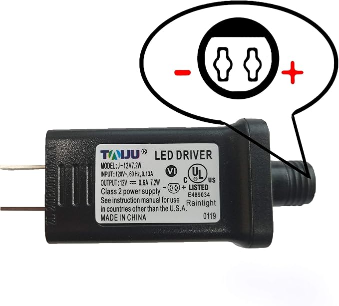 12V 0.6A Replacement Inflatable Adapter UL Listed | Power Supply Transformer 12Vdc 600mA for Holiday Blow Ups Christmas Yard Decorations Halloween LED Lawn Garden Inflatables Taiju Compatible
