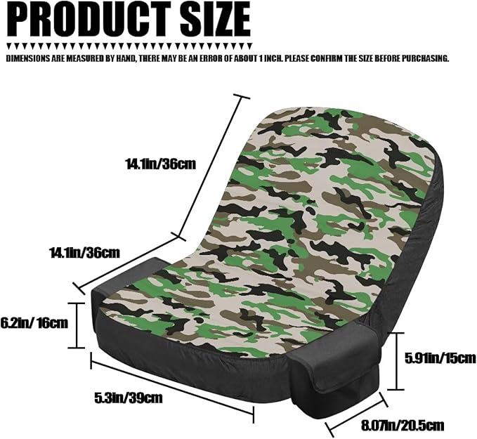 Green Camo Seat Covers for Riding Lawn Mower Universal Lawn Mower Seat Cover Protector with Storage Pockets Waterproof Tractor Accessories Gift for Friends