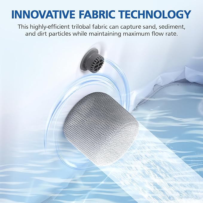 LINNIW Spa Hot Tub Filter Replacement: Compatible with All RELXTIME ALEKO Wejoy Co-z Spa Wave Spas CleverSpa Inflatable Hot Tubs Pool High-Efficiency Screw-in Filters(4 Filters + 4 Filter Covers)