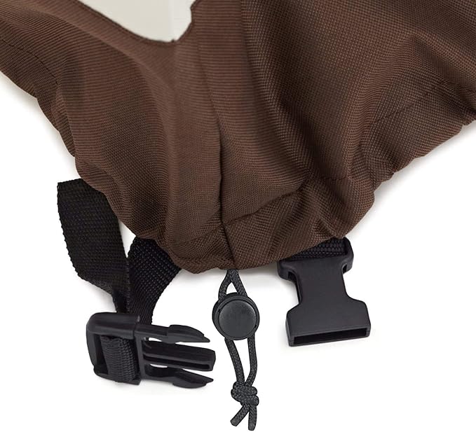 Amazon Basics Outdoor Patio Chair Covers, Waterproof, Anti-UV, Weather Resistant, Durable, Set of 2, Beige/Tan