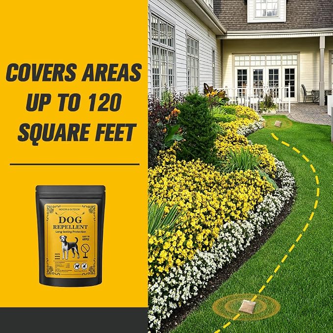 Dog Repellent, Dog Deterrent for Yard, Keep Dogs Away, Dog Digging Deterrent, Stool Eating Deterrent for Dogs, Outdoor Dog Repellent for Lawn and Garden, Easy to Use, 8 Packs