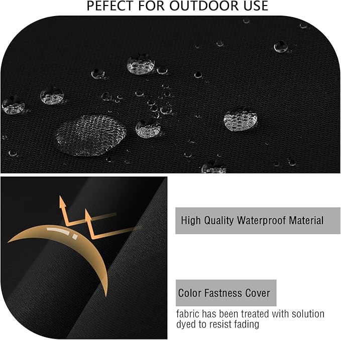 idee-home Outdoor Chair Cushions for Patio Furniture, Outdoor Seat Cushion | Waterproof Hampton Bay Deep Seat Replacement Couch Chair Cushions for Garden Backyard Black 26.5 x 26.5