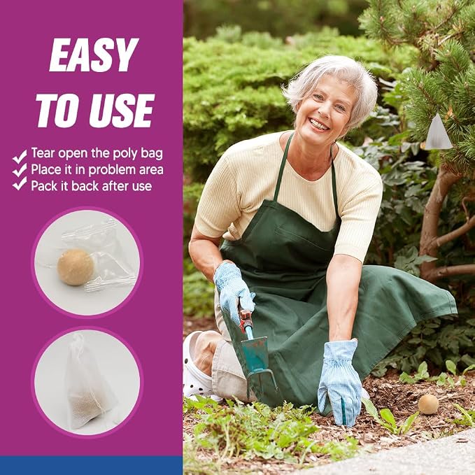 Squirrel Repellent Outdoor, Squirrel & Chipmunk Repellent, Squirrel Repellent for Garden, Keep Squirrels Out of Potted Plants, Lasting for 60-90 Days, 8 Packs
