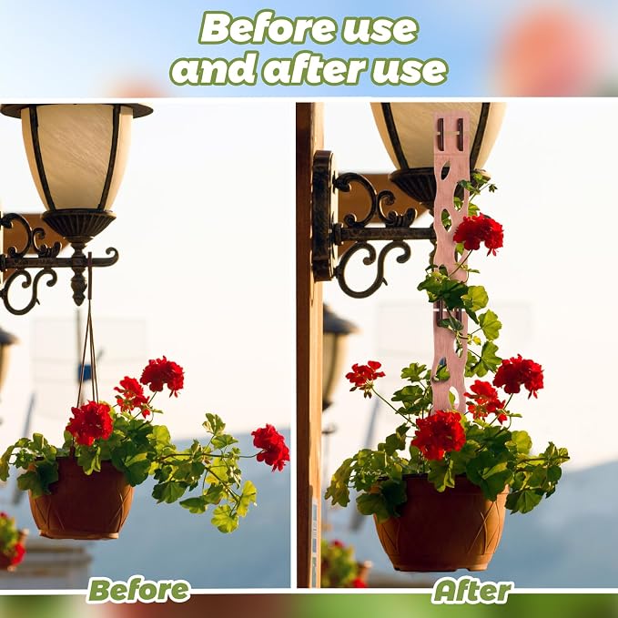6 Sets Wooden Extendable Plants Trellis Indoor Modular Plant Trellis with Wood Thrive Sign Decor and Extensions for Outdoor Climbing Houseplants Vine Flower Stem (Classical)