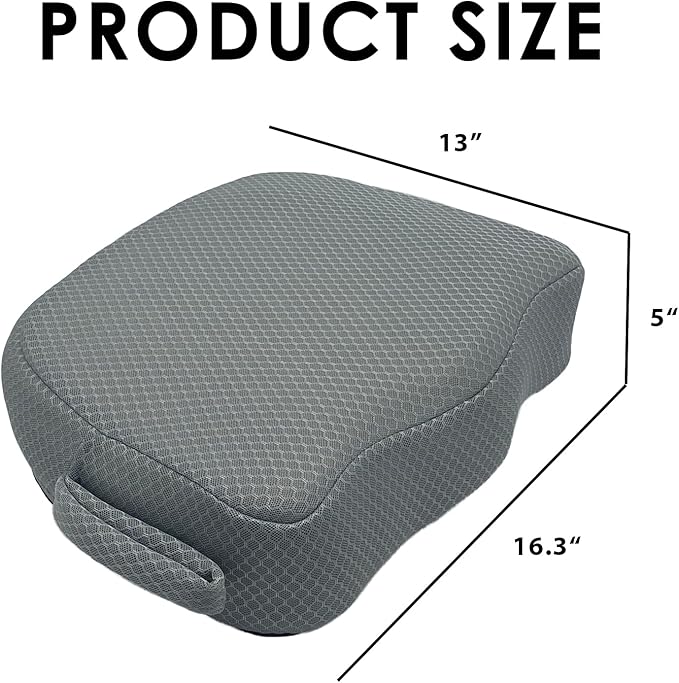 Hot Tub Booster Seat for Adults, 5 Inch Thick Supportive Cushion with Non-Slip Bottom, Weighted for Quick Sink Without Float, Spa Booster Seat for Hot Tub (Including Inflatable), Pool Gray