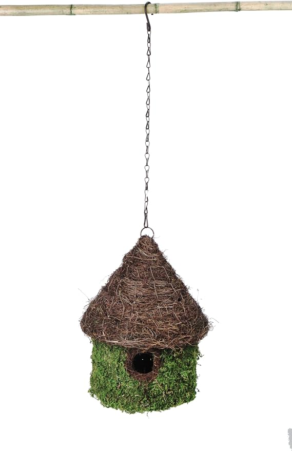 SuperMoss (56013) Bungalow Birdhouse with Chain, 11 by 15-Inch, Fresh Green