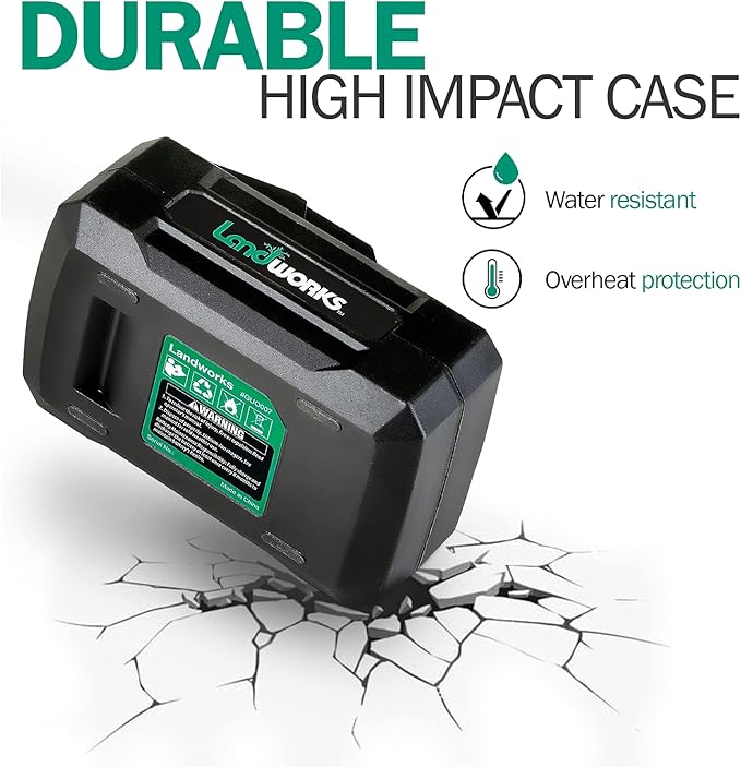 Landworks Super Duty Pro 48V DC 2Ah Lithium Ion Rechargeable Battery 88.8 Watt Hours (Battery Only, For Landworks Electric Earth/Ice Auger Power Head & Li-Ion Wagon/Service Cart - All Not Included)