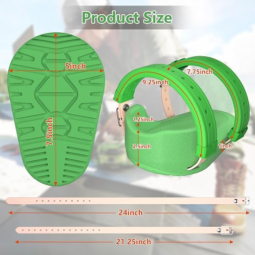 Knee Pads for Work, Roofing Knee Saver with Soft Foam Sleeves, Non-Slip Bottom, Leather Strap, Impact & Abrasion Resistant, Kneeling Pads for Construction, Flooring, Gardening & All Kneeling Work