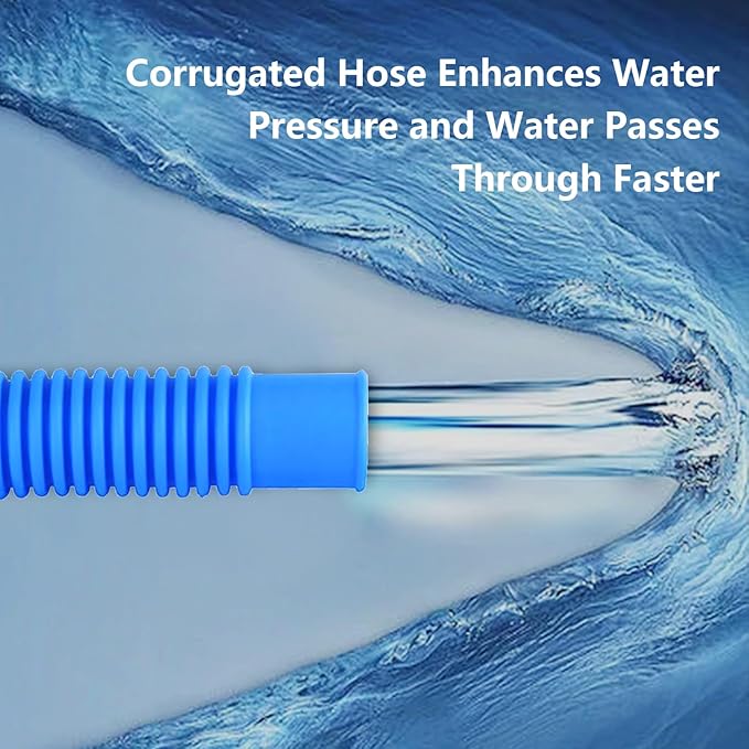 1-1/4-Inch Replacement Pool Hoses for Intex Coleman Bestways Above Ground Pools,1.25" Diameter Pool Hose Compatible with Intex Pump Models #607/#637 (Blue- 2 Pack)