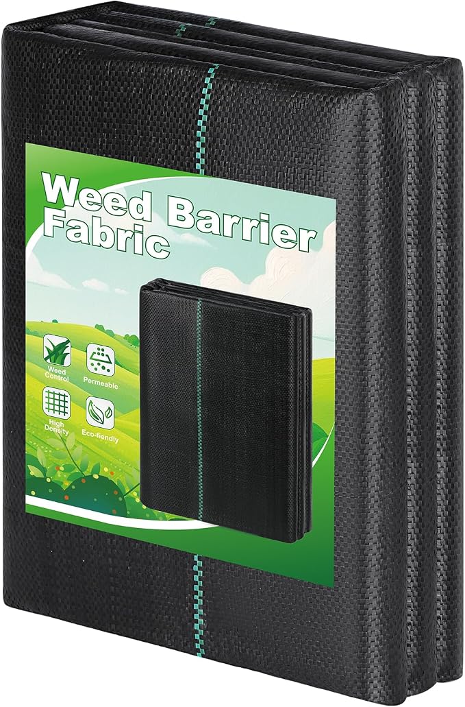 FEED GARDEN 3FT x 50FT Landscape Fabric Weed Barrier Fabric, Heavy Duty Weed Control Mat, Weed Blocker Ground Cover Geotextile Fabric for Gardening