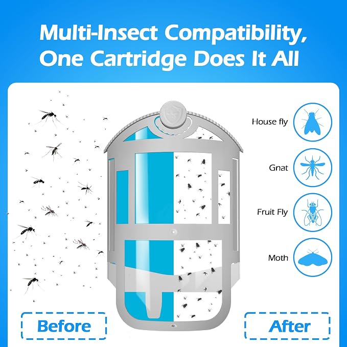 5 Pack Refill Cartridge Compatible with Flying Insect Trap M364 & Max,Replacement 100% Fit