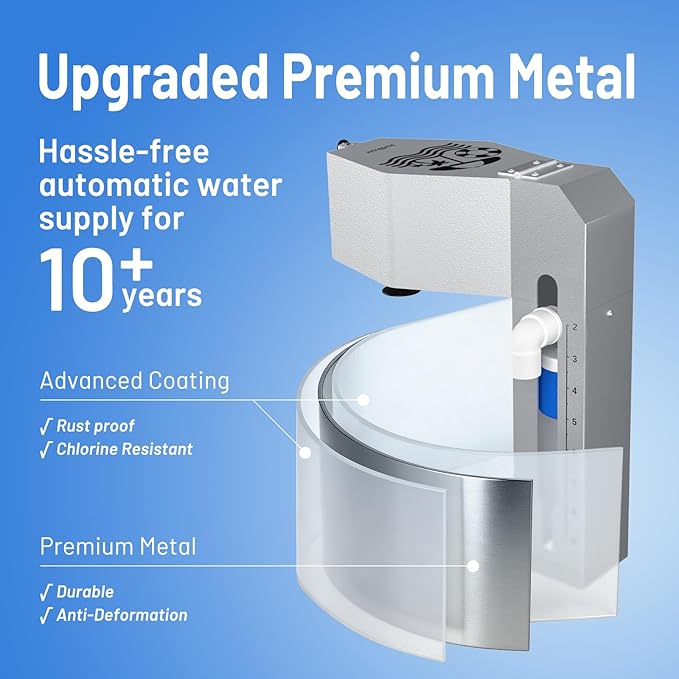 Automatic Pool Filler, Metal Construction with Anti-Corrosion Coating, 2 to 9 Inch Visual Water Level Adjustment, Pool Water Leveler Auto Fill, Pool Stuff, Swimming Accessories