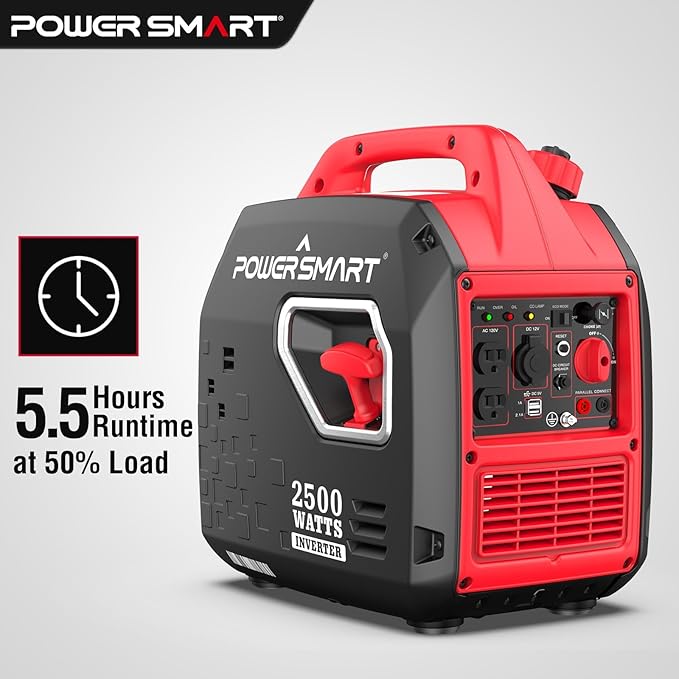 2500-Watt Portable Gas Inverter Generator, Super Quiet, High Fuel-Efficient Generator, Lightweight, EPA Compliant