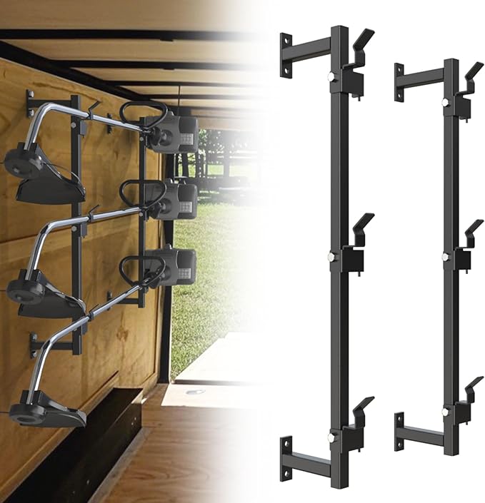 MELIPRON Weed eater Rack for Enclosed Trailer, Landscape Trimmer Rack for for Lawn Equipment, Weed Wack Holder for Yard Lawn Tools Equipment
