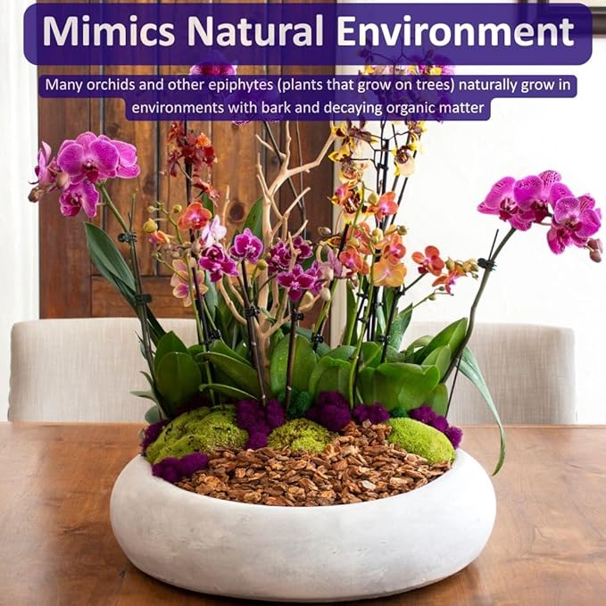 SuperMoss (23108) Orchid Potting Bark, 100% Natural White Fir Bark, 1/4", 80.75 Cu. in.