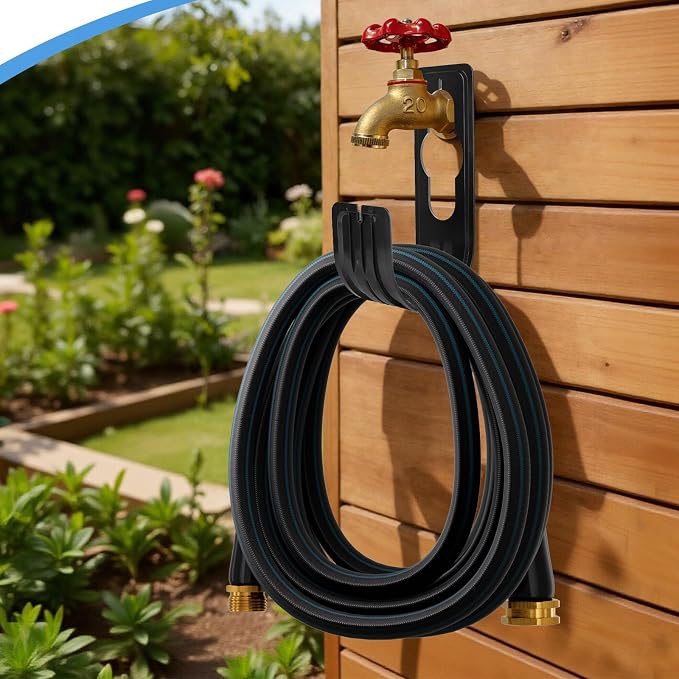 75FT Non-Expanding Garden Hose, Ultra Lightweight Water Hose,Kink-Free, Burst-Resistant, Durable & Flexible Hose, All-Weather Outdoor Hose for Lawn & Garden, Car Washing