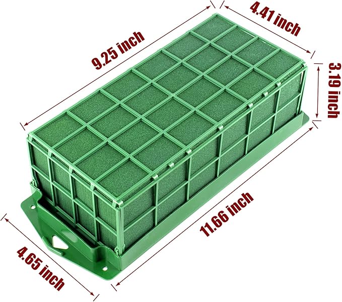 Takytao Floral Foam Cage 4 Pieces, Floral Foam for Artificial Flowers, Dry Floral Foam Blocks for Fresh Flower Arrangement Decoration, Wedding, Interior and Garden
