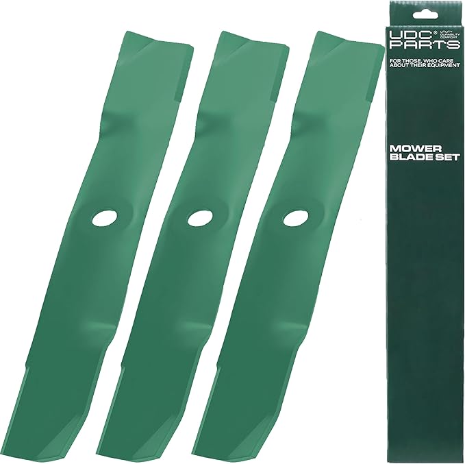 UDC Parts M143520 Mower Blades Replacement for John Deere 54 Inch UC22010 X380 X390 GX255 GX335 GX345 LX280 X320 X340 X360 X500 Z535M Z540M ZTRAK Z325E Z330M EZtrak Z425 Z435 / 3 Pack Medium Lift