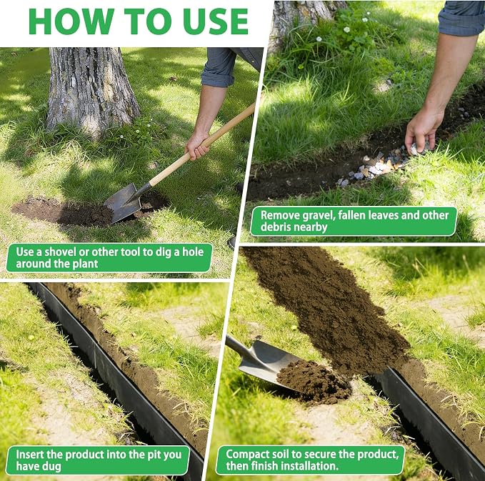 West Bay 50ft x 24in x 60mil Tree Root Barrier, Heavy-Duty Bamboo Root Barrier Weed Blocker for Landscape Tree Ring Edging Garden Borders Driveway and Sidewalk Protection Roads