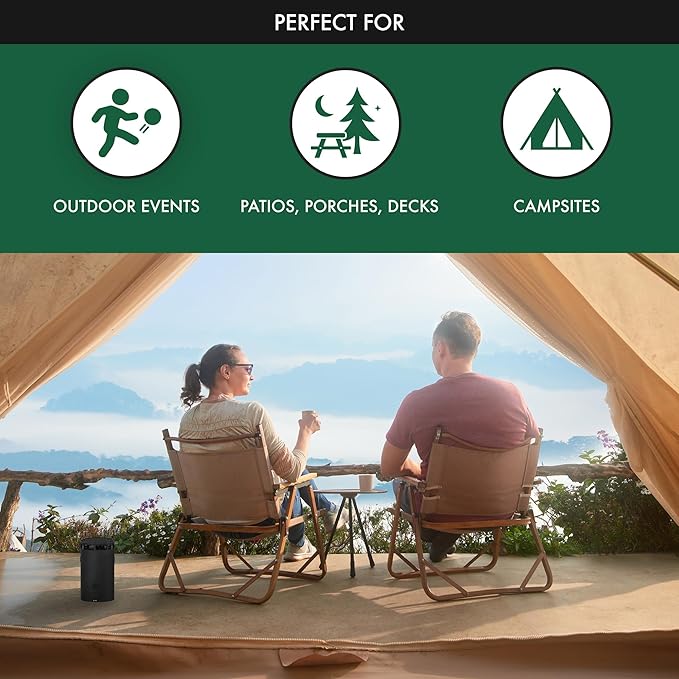 STEM Zone Mosquito Repellent Device, Easy-to-Use Outdoor Insect Protection with Proven Essential Oils, People and Pet Safe, Solar and USB-C Charger, Waterproof - Includes 1 Device & 1 Pod