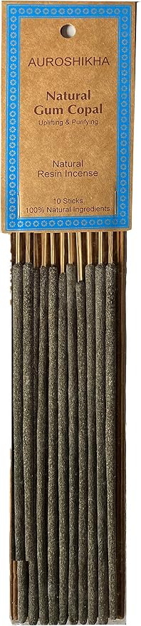 Auroshikha Natural Gum Copal - Incense Sticks (5 Pack, Total 50 Sticks)