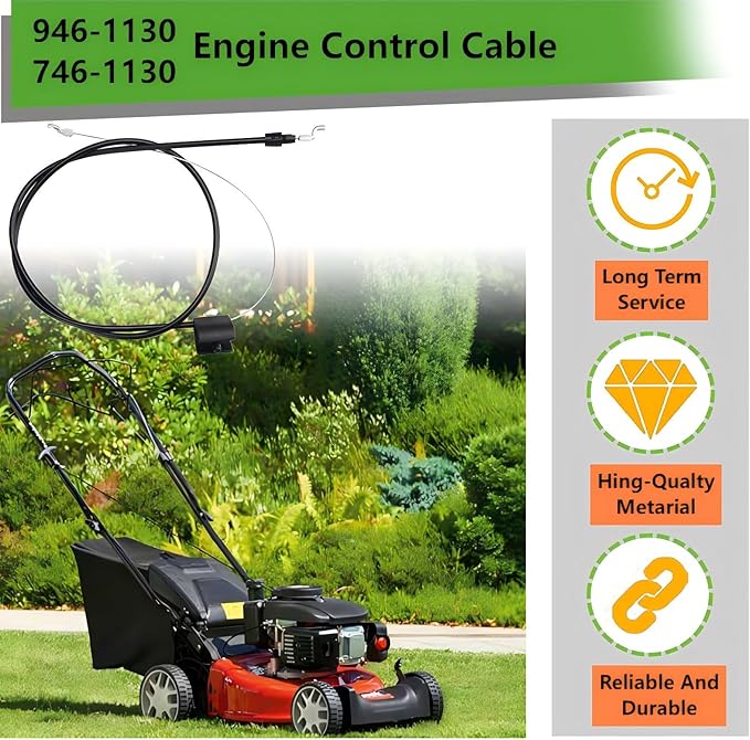 746-1130 946-1130 Control Cable for MTD/Cub Cadet/Troy Bilt/Yard Machine/Craftsman/Huskee Lawn Mower