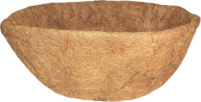 Gardener Select Round Coco Liner for Outdoor Hanging Planters & Baskets, 18" (Pack of 6)