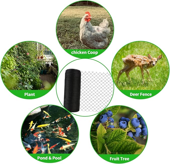 Bird Netting 30X30 FT, 1/2" Mesh, Strong Woven Garden Netting for Plants, Fruit Trees, Blueberry Bushes, Vegetables, Strawberry Protection, Against Bird, Deer, Squirres, Poultry, Small Animals