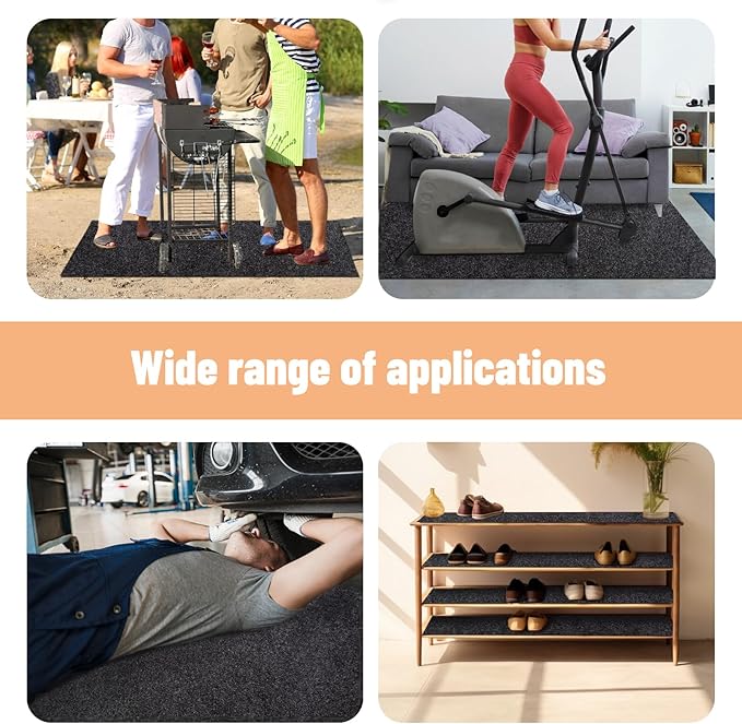 6 x 4 FT Outdoor Storage Shed Floor Mat Waterproof Garden Shed Flooring Mat Washable Carport Furniture Dustproof Anti-Slip Pad for Protect Shed Flooring from Wear - Tool Shed Not Include