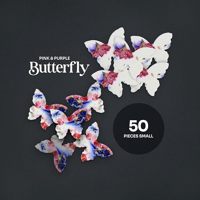 50pcs Small Pink & Purple Butterfly Seed Paper – Writable & Plantable Wildflower, Mom's Gift for Mother’s Day, Use for Wedding, Baby Shower, Party Favors & Easter Decorations